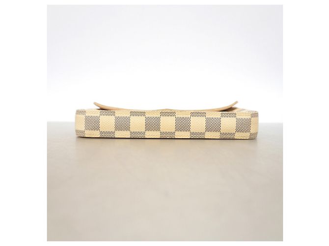 Louis Vuitton Damier Azur Pochette Felicie Wallet Bianco - vista 3