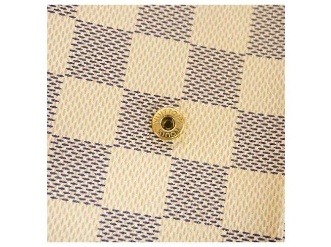 Louis Vuitton Damier Azur Pochette Felicie Wallet Bianco - vista 6