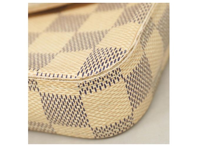 Louis Vuitton Damier Azur Pochette Felicie Wallet Bianco - vista 7