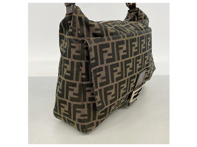 Fendi Zucca Schultertasche aus Nylon-Canvas Braun - Ansicht 2
