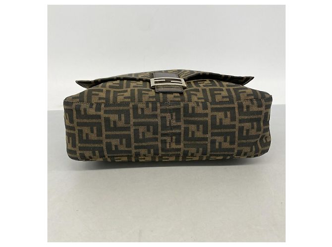 Fendi Zucca Schultertasche aus Nylon-Canvas Braun - Ansicht 3