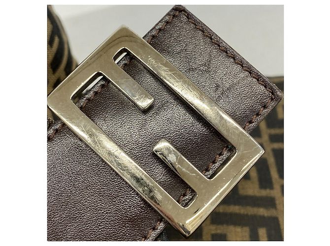 Fendi Zucca Schultertasche aus Nylon-Canvas Braun - Ansicht 9