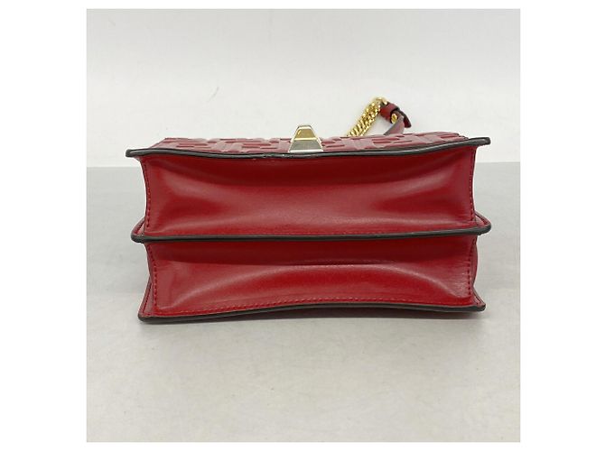 Bolsa de ombro mini em couro Fendi Kanai Vermelho - vista 3