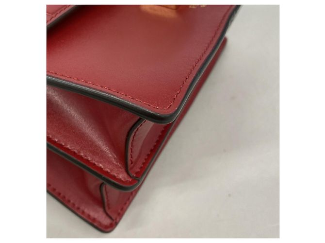Bolsa de ombro mini em couro Fendi Kanai Vermelho - vista 6