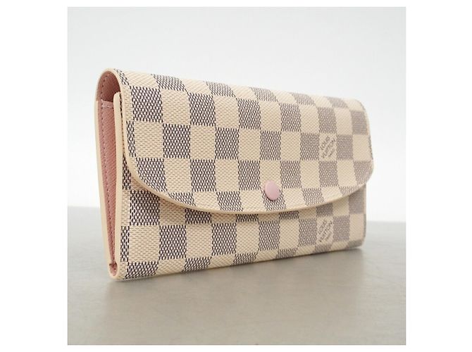 Louis Vuitton Damier Azur Portefeuille Emilie Long Wallet Rosa - vista 2