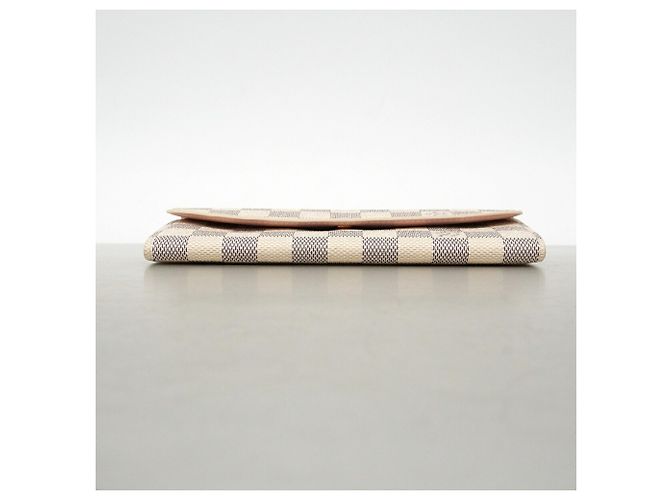 Louis Vuitton Damier Azur Portefeuille Emilie Long Wallet Rosa - vista 3