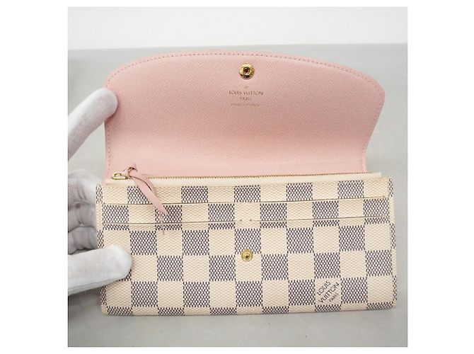 Louis Vuitton Damier Azur Portefeuille Emilie Long Wallet Rosa - vista 7