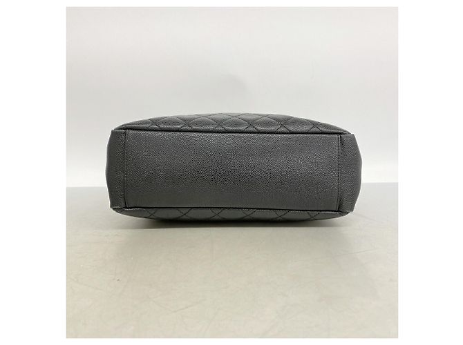 Bolso Tote Chanel de piel de becerro granulada negra Negro - vista 3