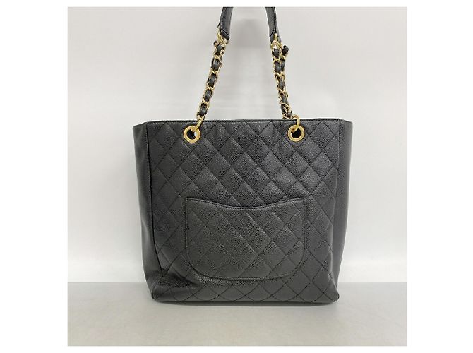 Bolso Tote Chanel de piel de becerro granulada negra Negro - vista 9