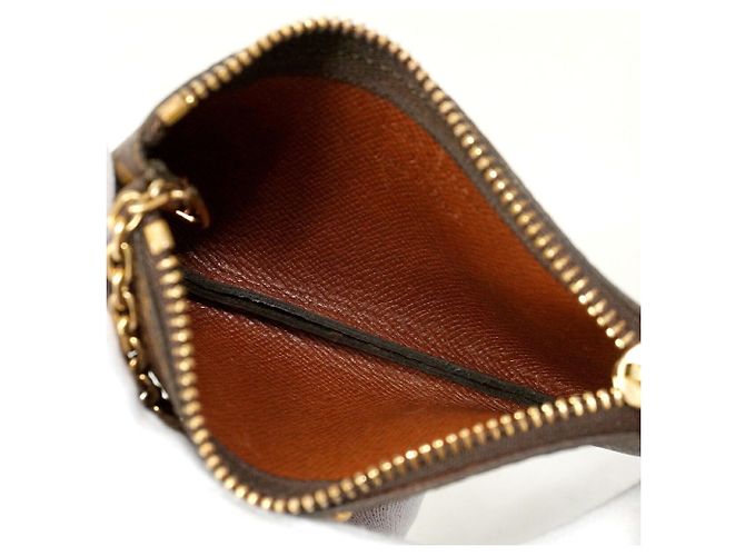 Louis Vuitton Monogram Pochette Clé M62650 Coin Case Castaño - vista 4
