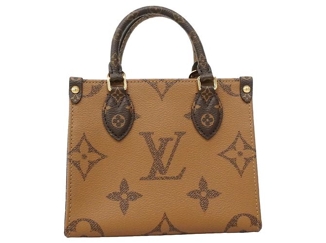 Sac à main Louis Vuitton Monogram Giant Reverse OnTheGo BB Marron - vue 9