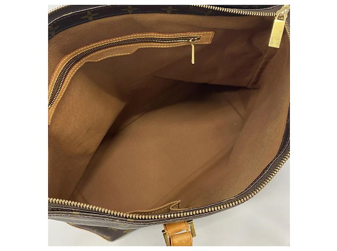 Bolso Cabas Mezzo Monogram Louis Vuitton Castaño - vista 4