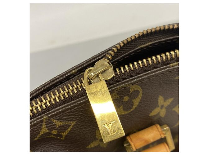 Bolso Cabas Mezzo Monogram Louis Vuitton Castaño - vista 9