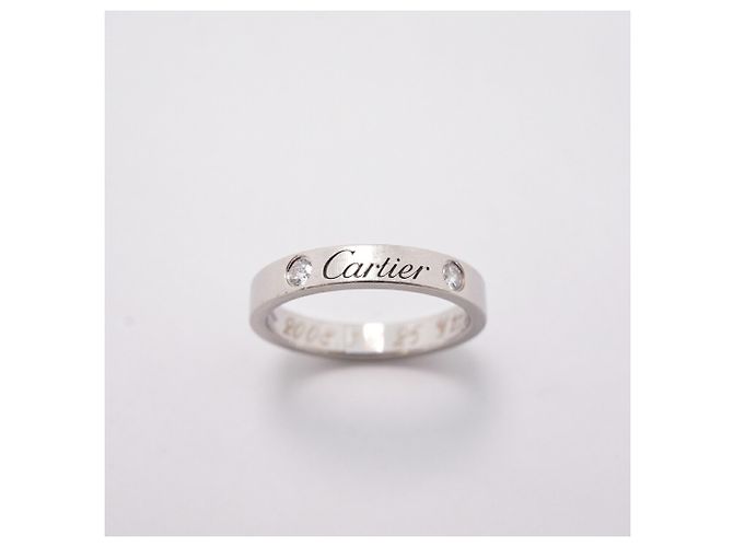 Cartier C de Ring aus Platin und Diamanten - Ansicht 2