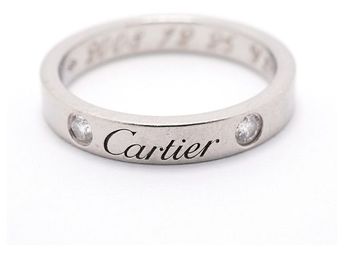 Cartier C de Ring aus Platin und Diamanten - Ansicht 4