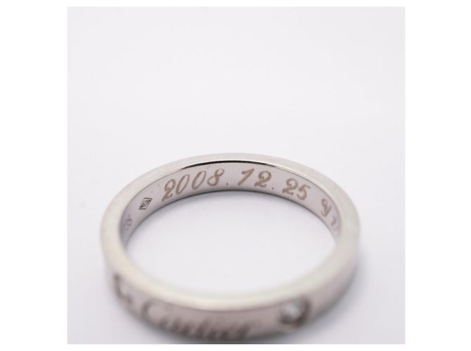 Cartier C de Ring aus Platin und Diamanten - Ansicht 7