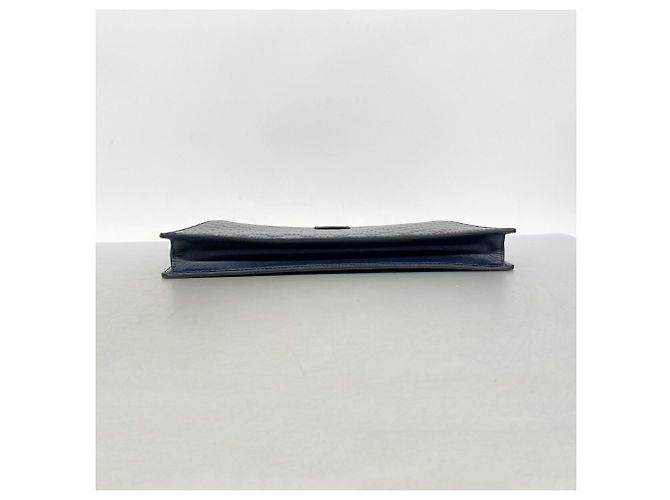 Borsa a tracolla Gucci in pelle blu navy - vista 3