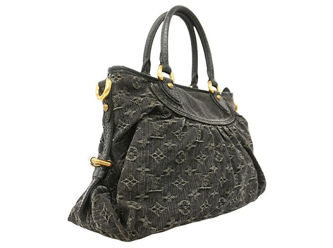 Louis Vuitton Monogram Denim Neo Cavie MM Handtasche Schwarz - Ansicht 2