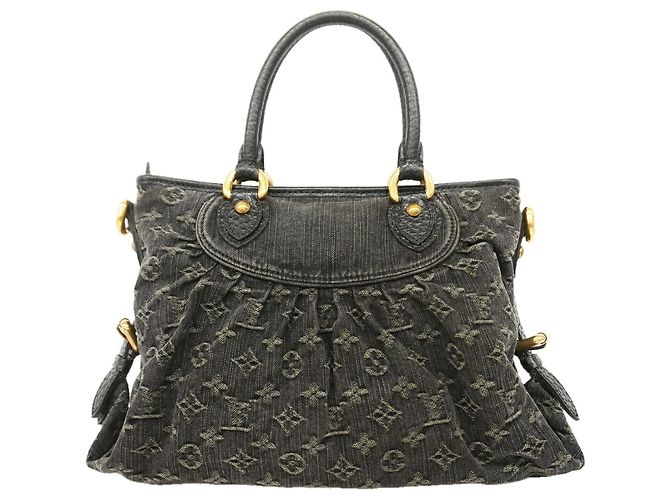 Louis Vuitton Monogram Denim Neo Cavie MM Handtasche Schwarz - Ansicht 9