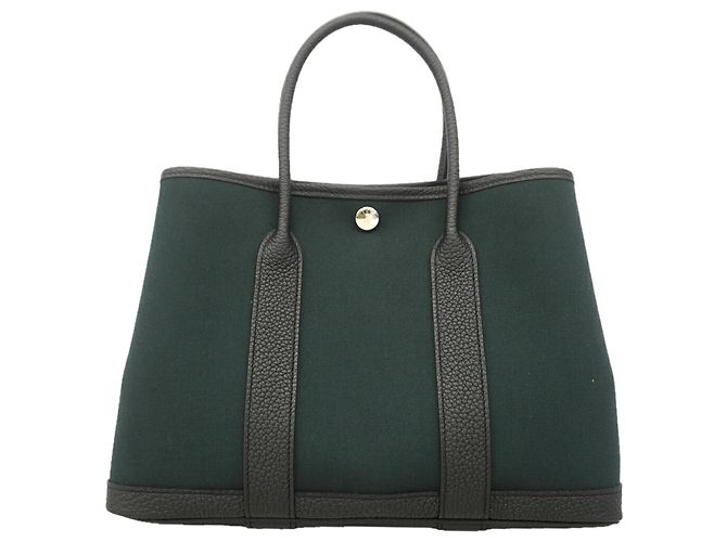Hermès Saco Tote Hermes Garden TPM Preto Caqui - vista 8