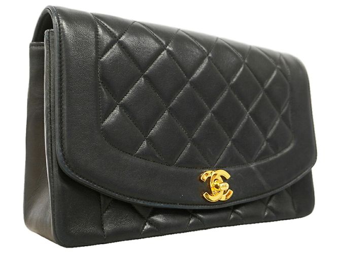 Chanel Diana Chain Schultertasche Schwarz - Ansicht 2
