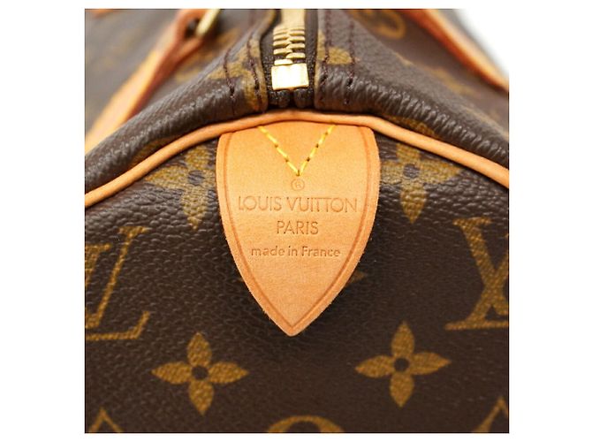 Borsa Louis Vuitton Monogram Speedy 30 Marrone - vista 5