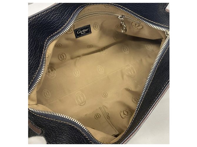 Borsa in pelle Cartier Marcello Nero - vista 4
