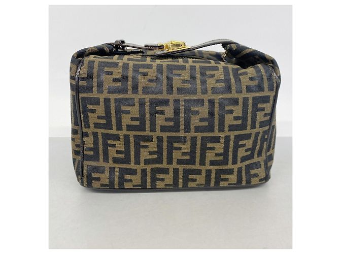 Borsa Fendi Zucca in nylon e canvas Marrone - vista 10