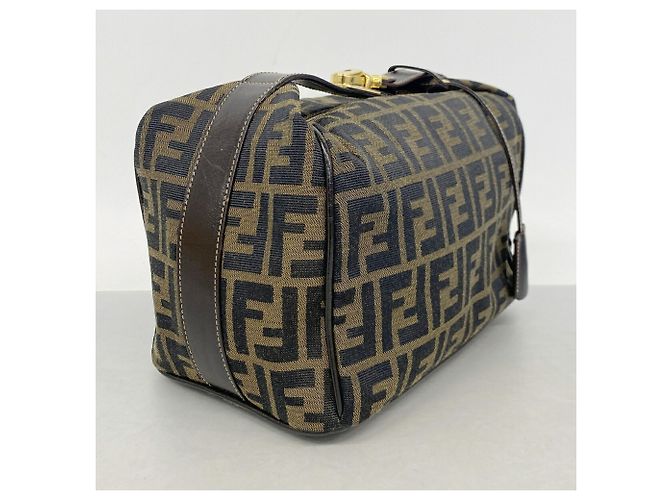 Borsa Fendi Zucca in nylon e canvas Marrone - vista 2