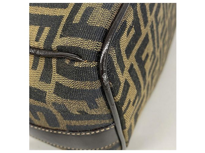 Borsa Fendi Zucca in nylon e canvas Marrone - vista 6