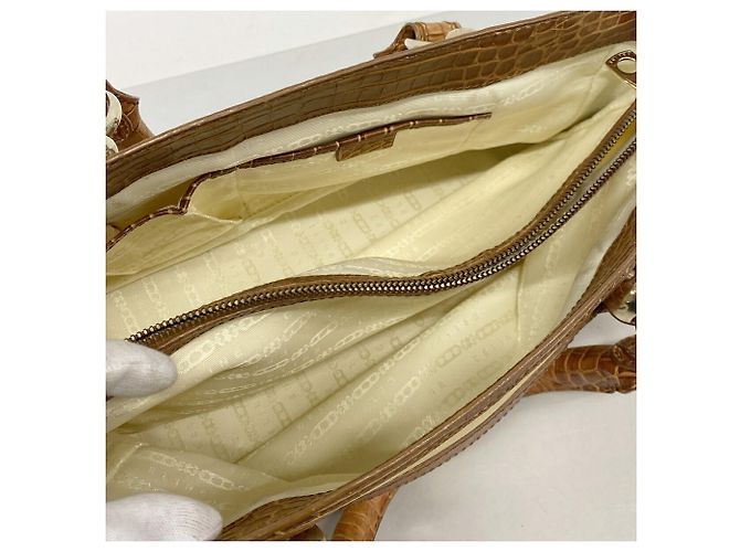 Céline Sac à main en cuir Celine Boogie Bag Marron - vue 4