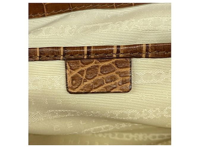 Céline Sac à main en cuir Celine Boogie Bag Marron - vue 5