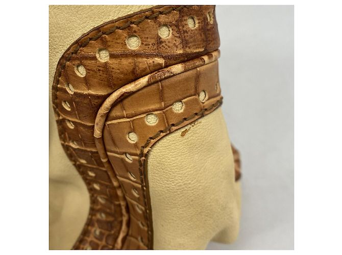 Céline Sac à main en cuir Celine Boogie Bag Marron - vue 8