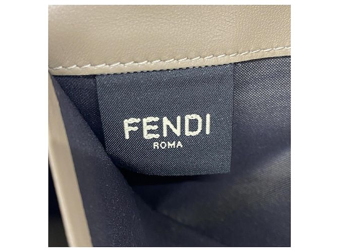 Fendi Grayish Leather Long Wallet Grey - view 4