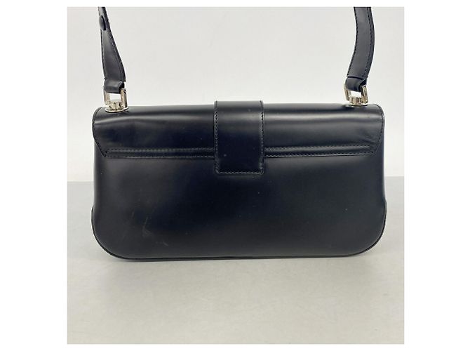 Borsa a tracolla in pelle Gancini Salvatore Ferragamo Nero - vista 10