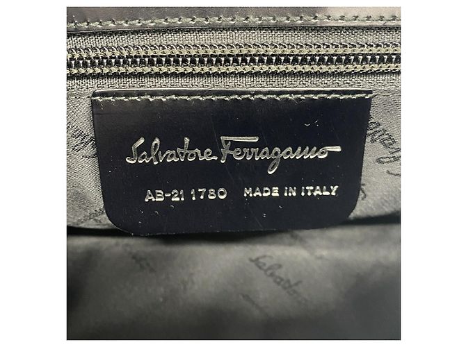 Borsa a tracolla in pelle Gancini Salvatore Ferragamo Nero - vista 5