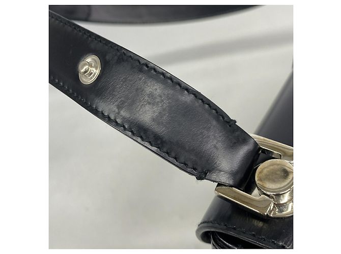 Borsa a tracolla in pelle Gancini Salvatore Ferragamo Nero - vista 7