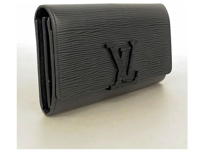 Cartera larga Louis Vuitton de cuero Epi Negro - vista 2