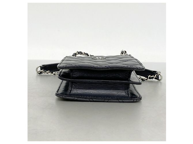 Chanel Matelassé Schultertasche mit Kette Schwarz - Ansicht 3