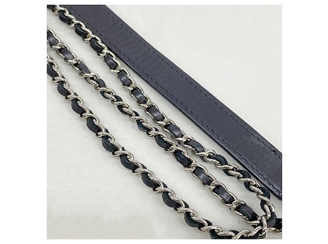 Chanel Matelassé Schultertasche mit Kette Schwarz - Ansicht 7