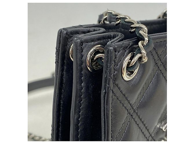 Chanel Matelassé Schultertasche mit Kette Schwarz - Ansicht 8