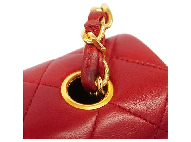 Borsa a tracolla con catena Chanel Matelassé Rosso - vista 8