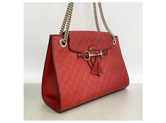 Borsa a tracolla Gucci in pelle rossa Rosso - vista 2
