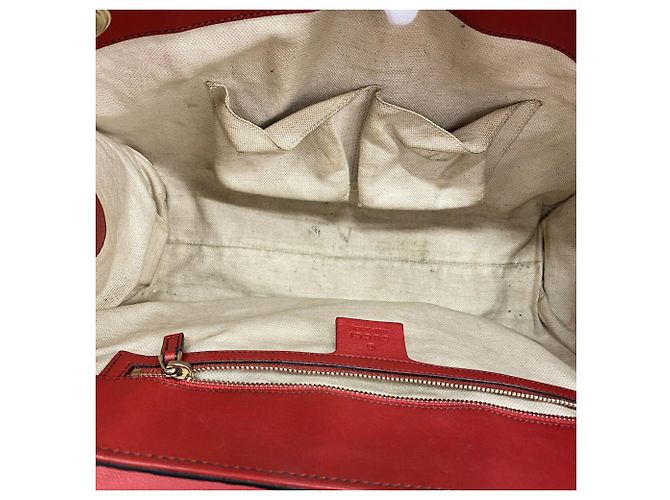 Borsa a tracolla Gucci in pelle rossa Rosso - vista 4