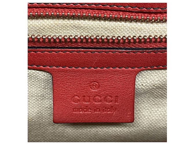 Borsa a tracolla Gucci in pelle rossa Rosso - vista 5
