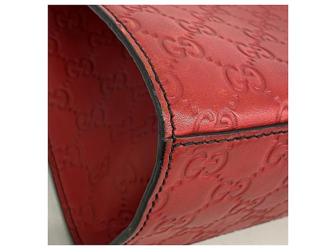 Borsa a tracolla Gucci in pelle rossa Rosso - vista 7