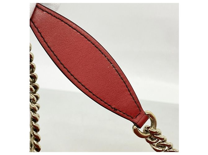 Borsa a tracolla Gucci in pelle rossa Rosso - vista 9