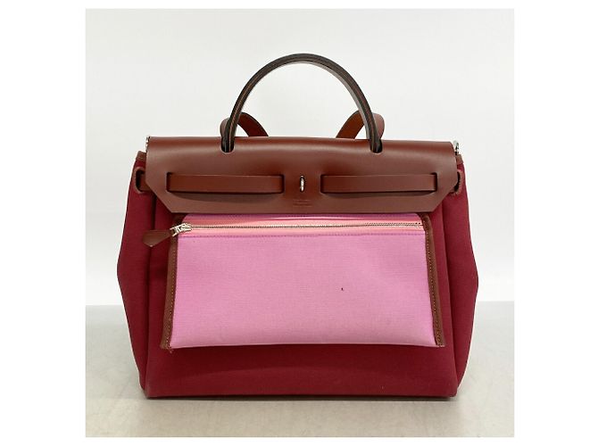 Hermès Borsa Hermes Herbag Zip PM Rosso - vista 13