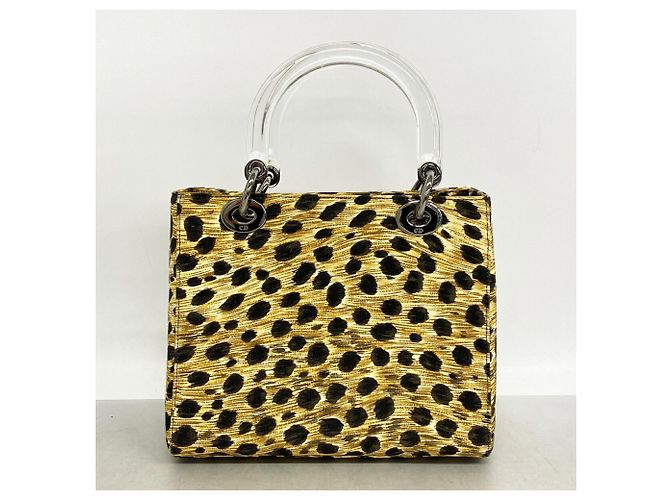 Borsa Christian Dior con stampa leopardata Marrone Nero - vista 11