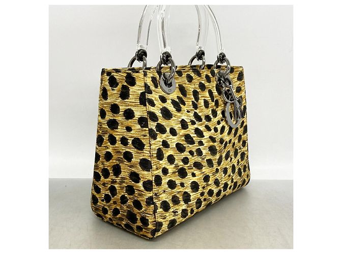 Borsa Christian Dior con stampa leopardata Marrone Nero - vista 2